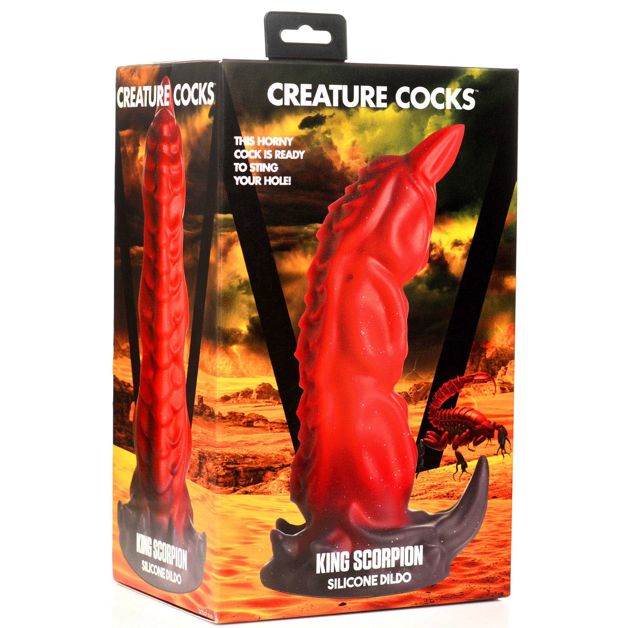 Creature Cocks King Scorpion Silicone Dildo Red