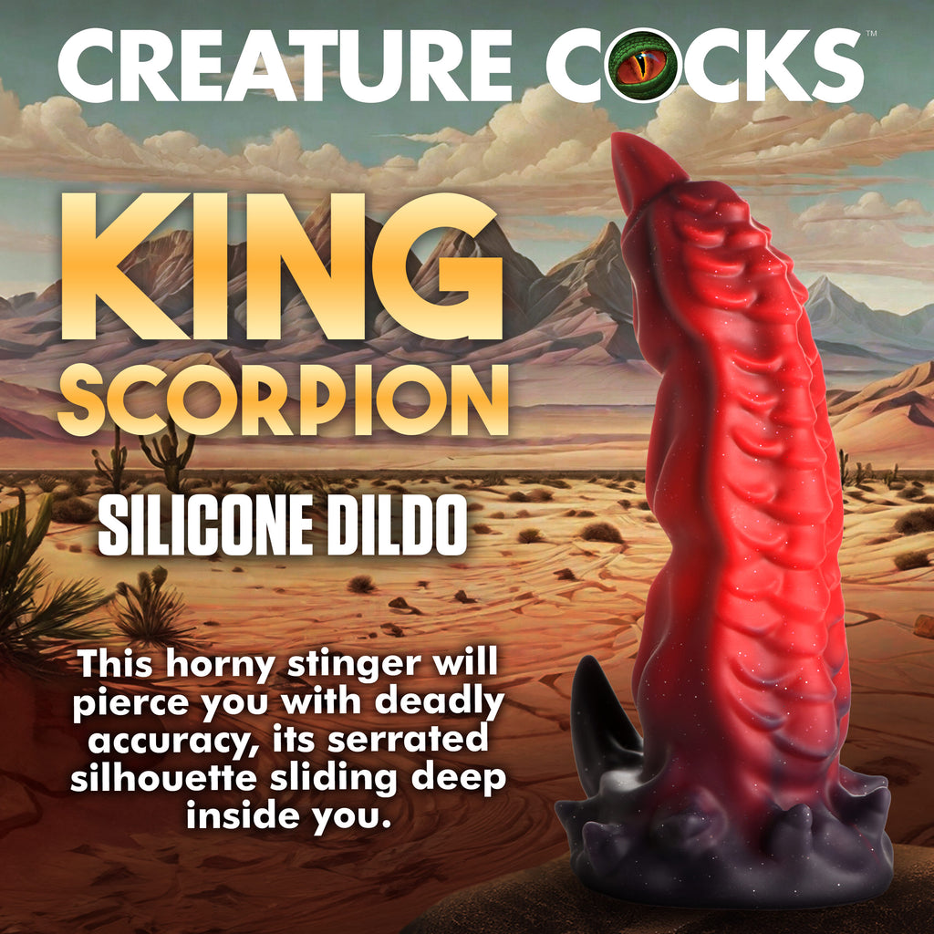 Creature Cocks King Scorpion Silicone Dildo Red