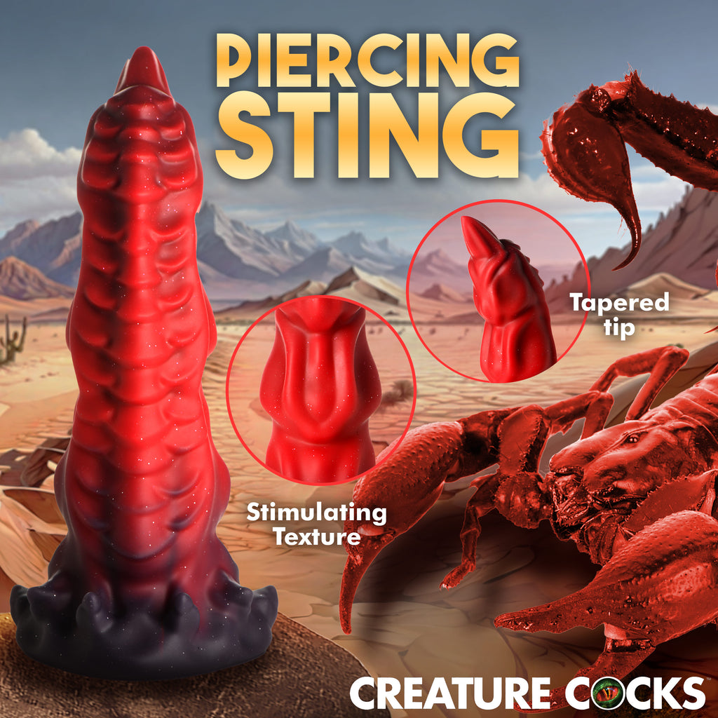 Creature Cocks King Scorpion Silicone Dildo Red