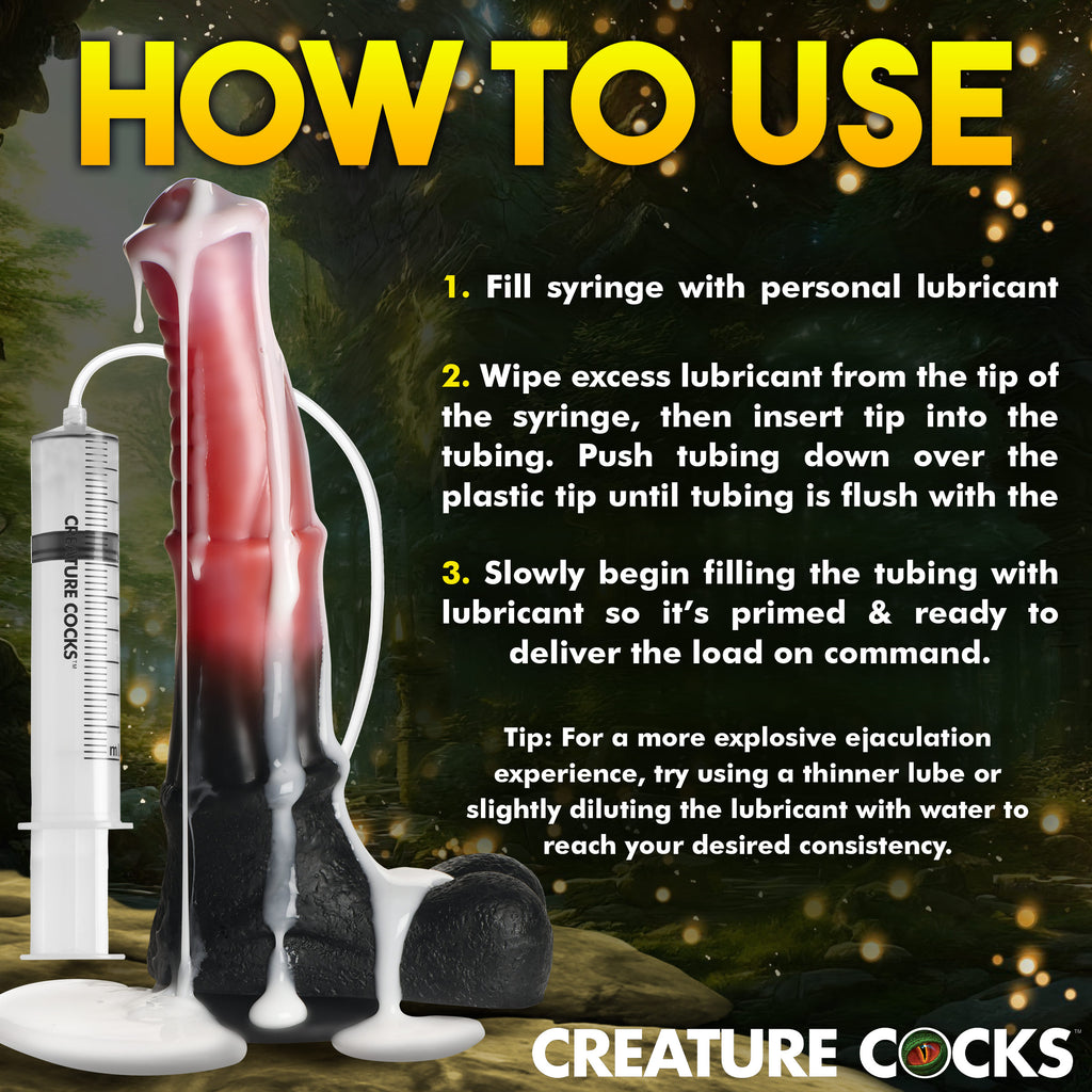 Creature Cocks Centaur Explosion Squirting Silicone Dildo Multi