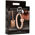 Master Series Cuffed Locking Bracelet and Key Necklace - Rose Gold Pink