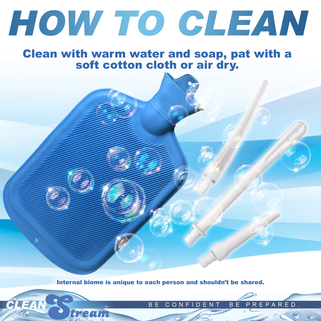 CleanStream Deluxe Shower Enema Kit with 5 Tips Blue