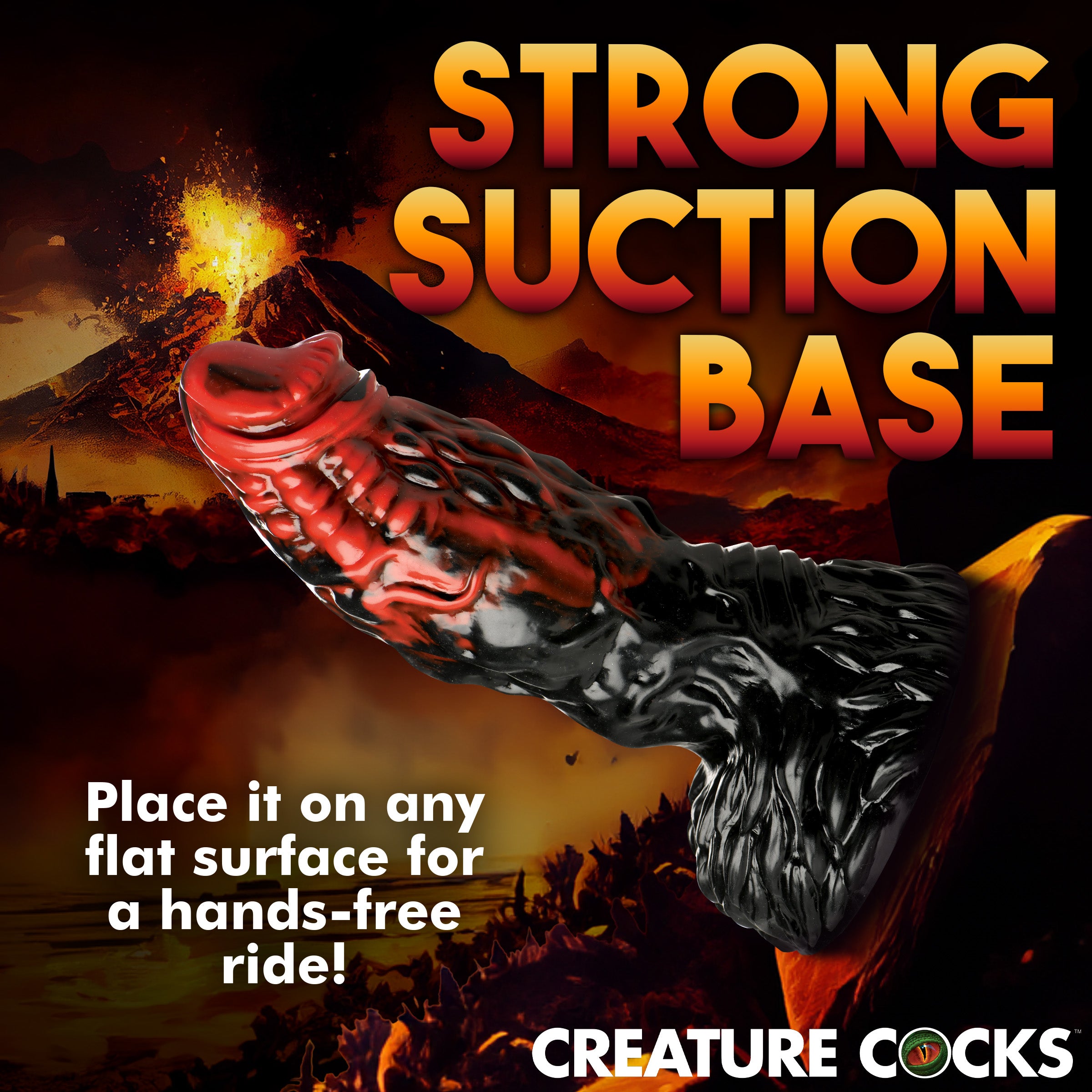Creature Cocks Vulcan Silicone Dildo Red