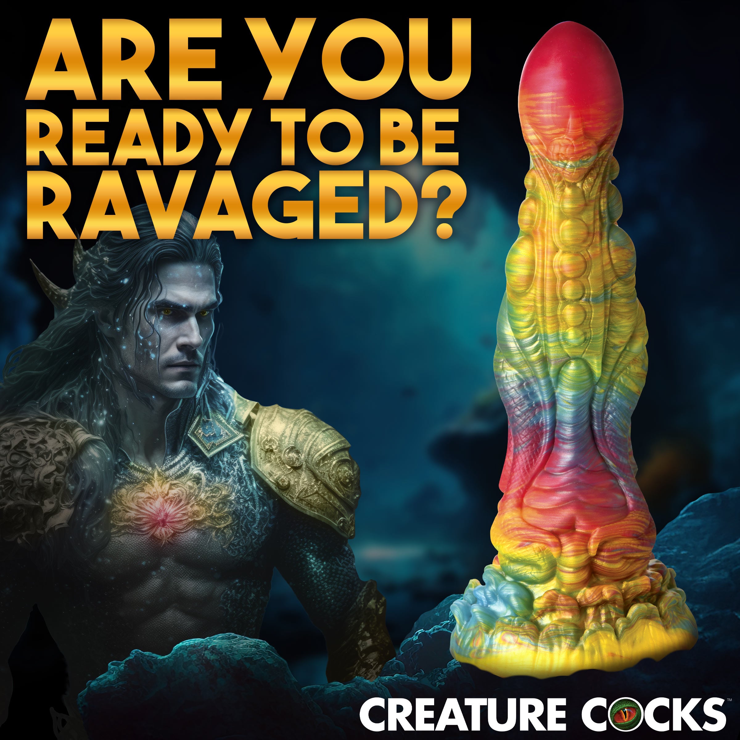 Creature Cocks Majestic Merman Silicone Dildo Multi