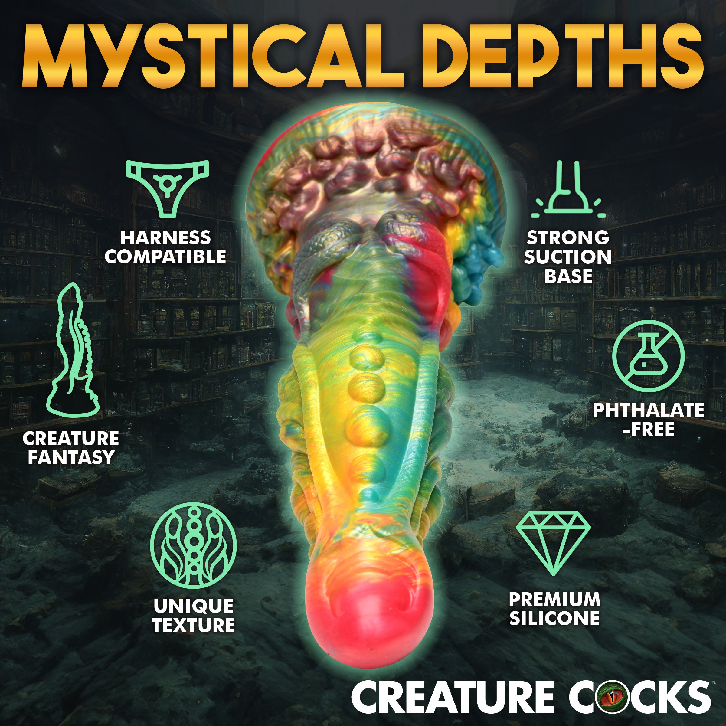 Creature Cocks Majestic Merman Silicone Dildo Multi