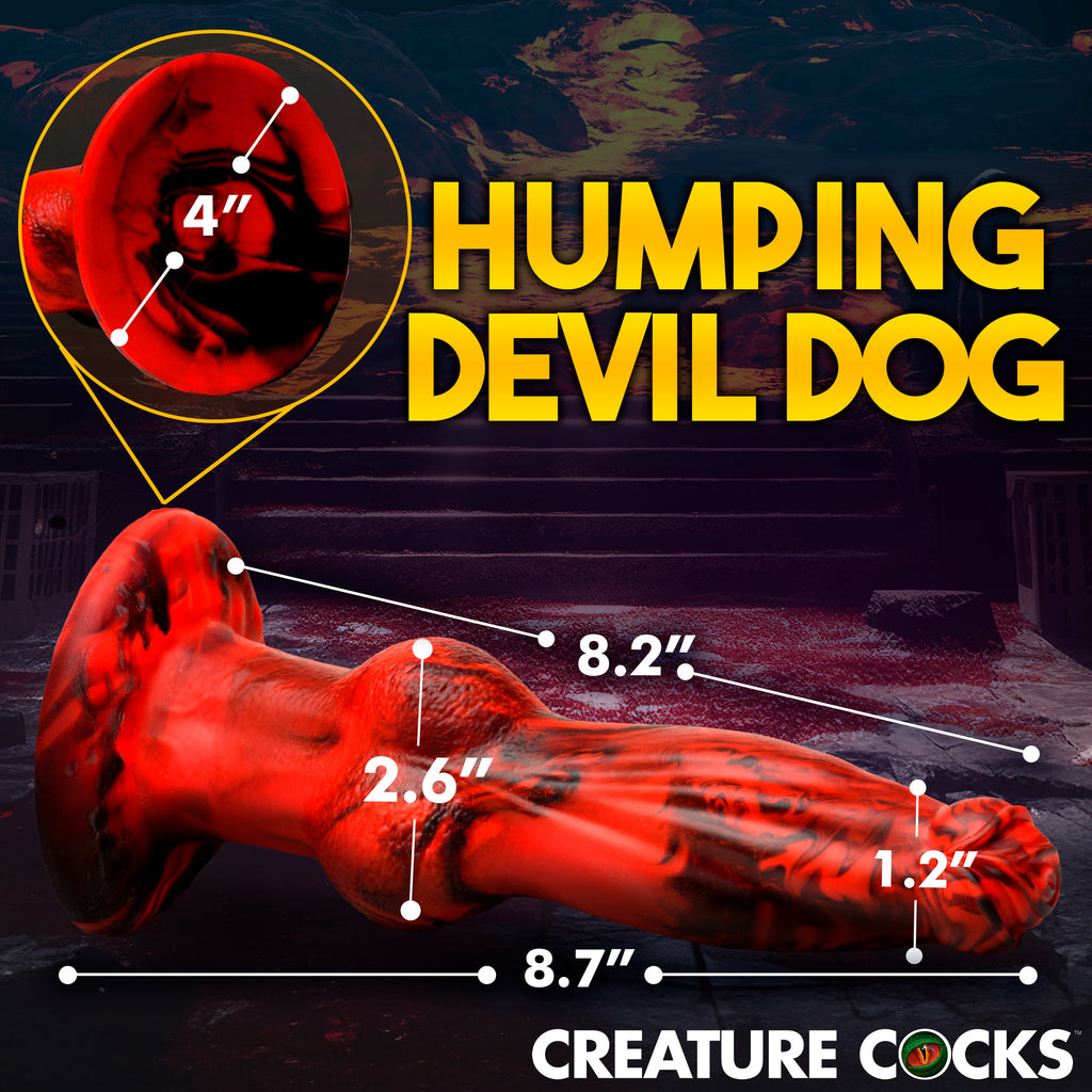 Creature Cocks Hell Wolf Thrusting and Vibrating Silicone Dildo Red