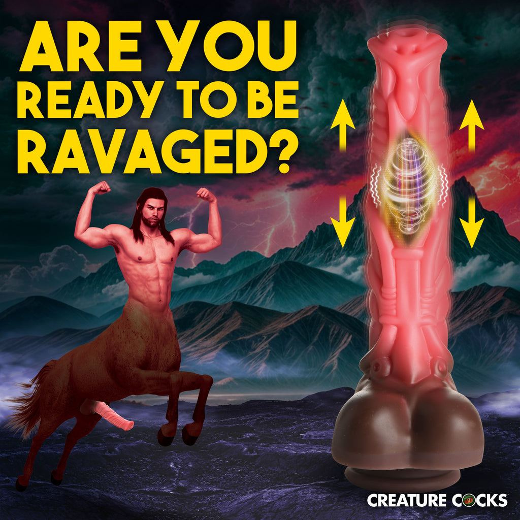 Creature Cocks Deluxe Centaur Thrusting & Vibrating Silicone Dildo Multi