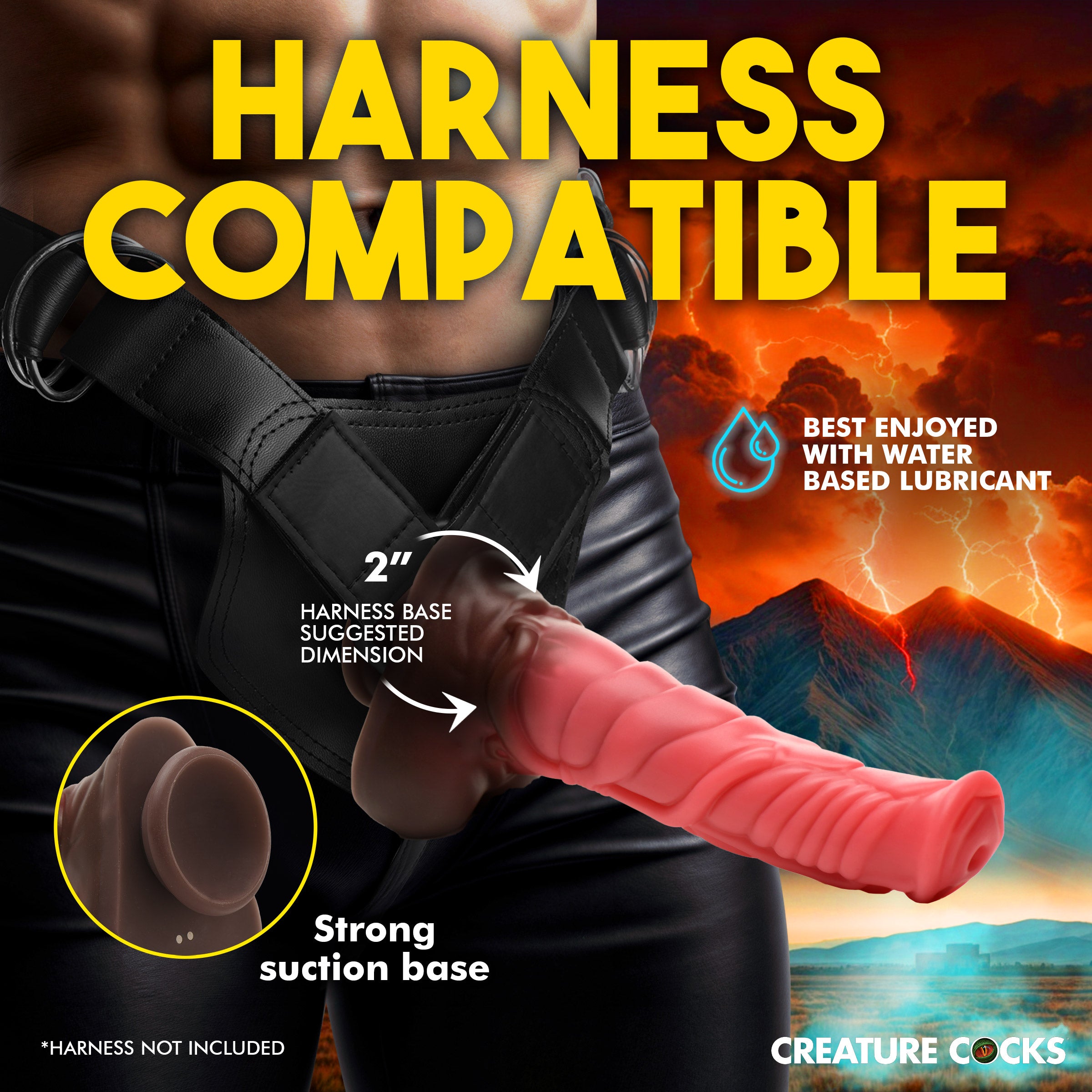 Creature Cocks Deluxe Centaur Thrusting & Vibrating Silicone Dildo Multi