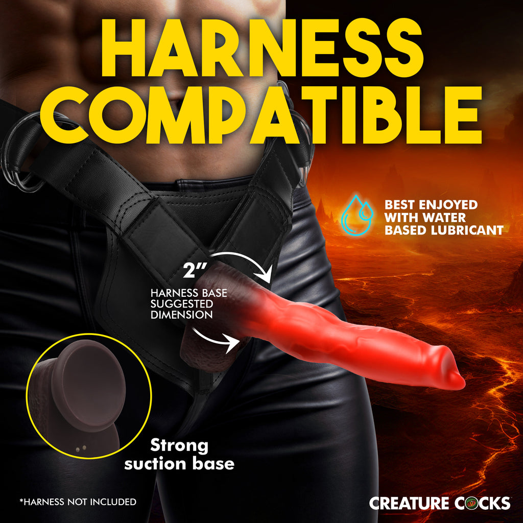 Creature Cocks Ramming Hound Thrusting & Vibrating Silicone Dildo Red