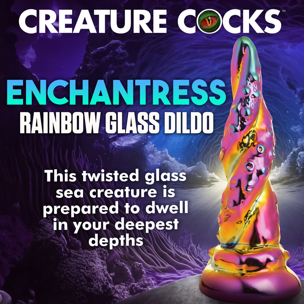 Creature Cocks Enchantress Rainbow Glass Dildo Multi