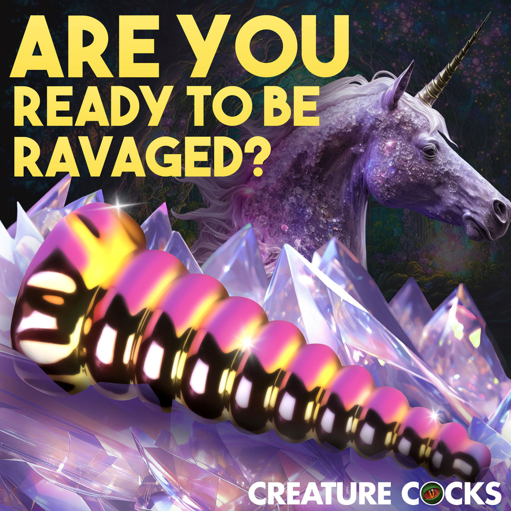 Creature Cocks Twilight Rainbow Glass Dildo Multi
