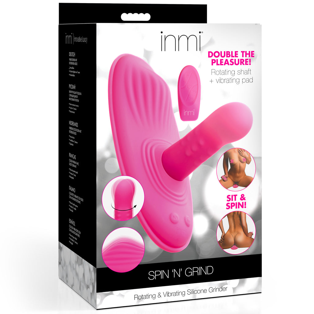 Inmi Spin n' Grind Rotating and Vibrating Silicone Sex Grinder Pink
