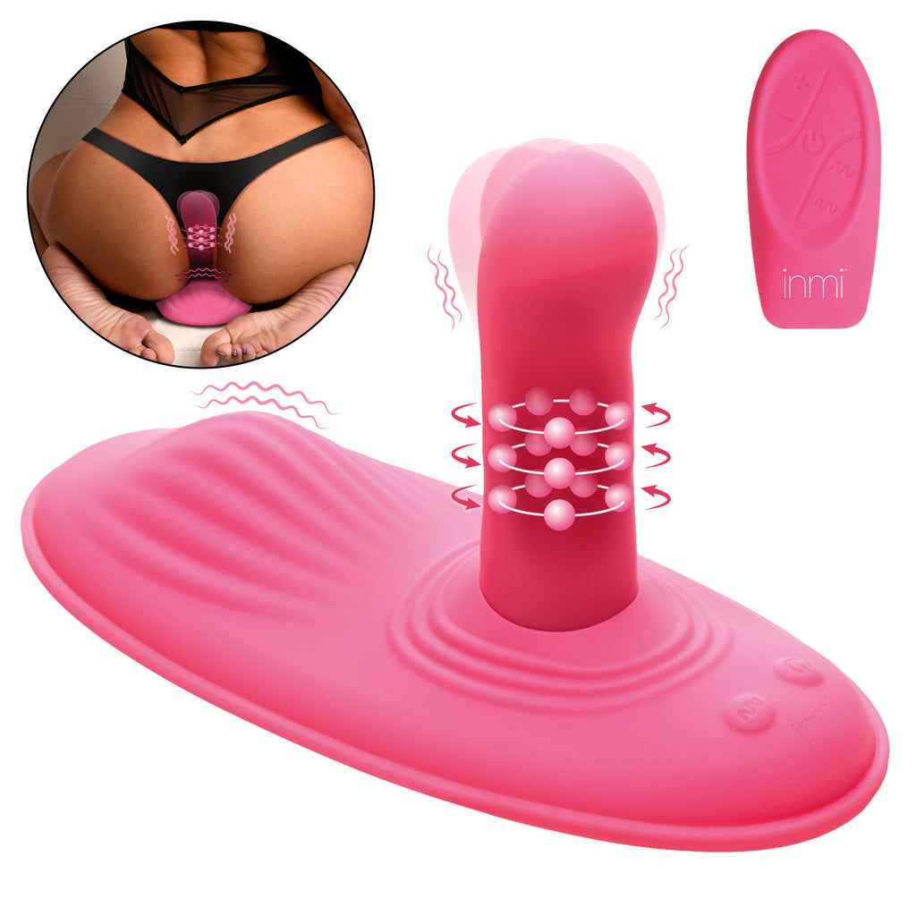 Inmi Spin n' Grind Rotating and Vibrating Silicone Sex Grinder Pink