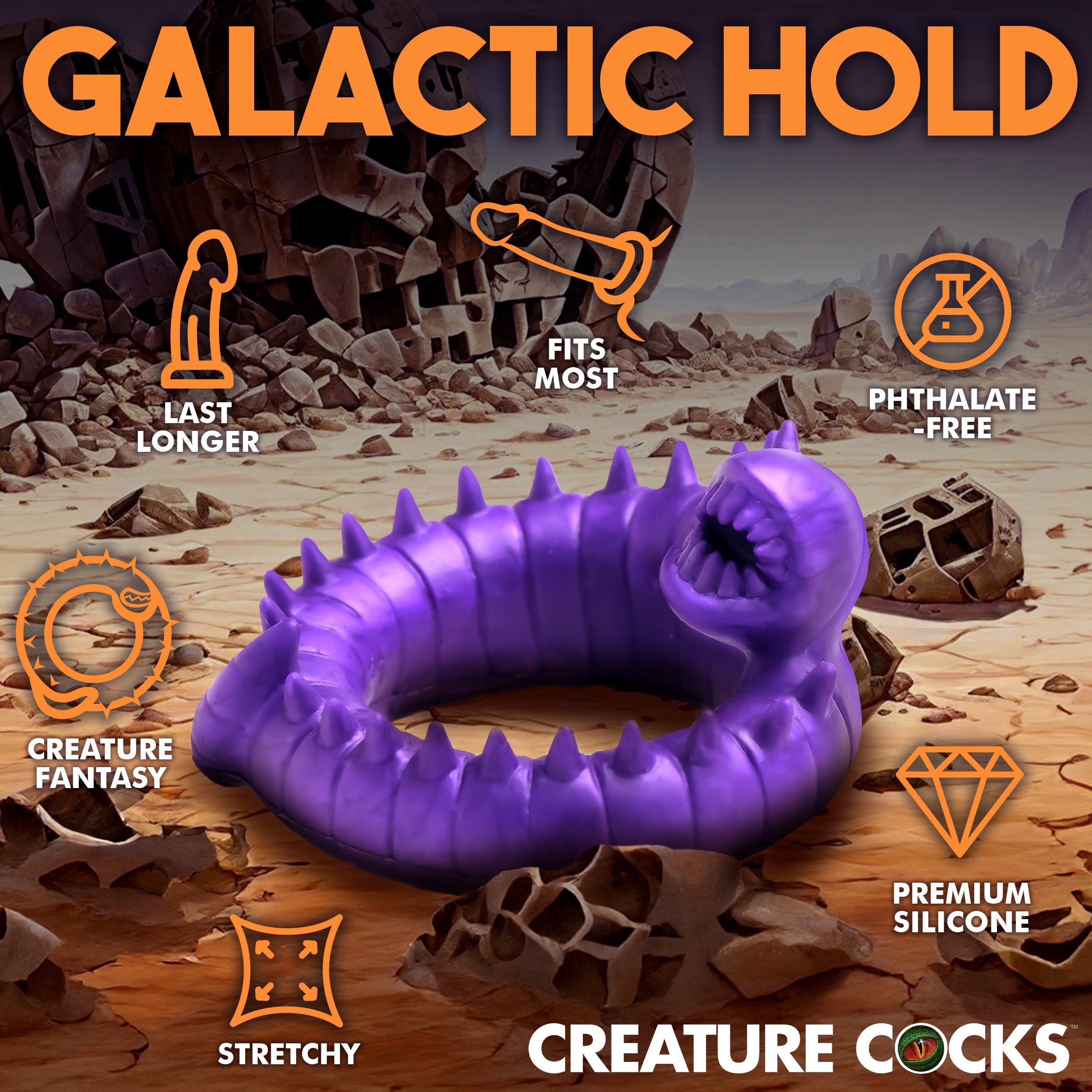 Creature Cocks Slitherine Silicone Cock Ring Purple