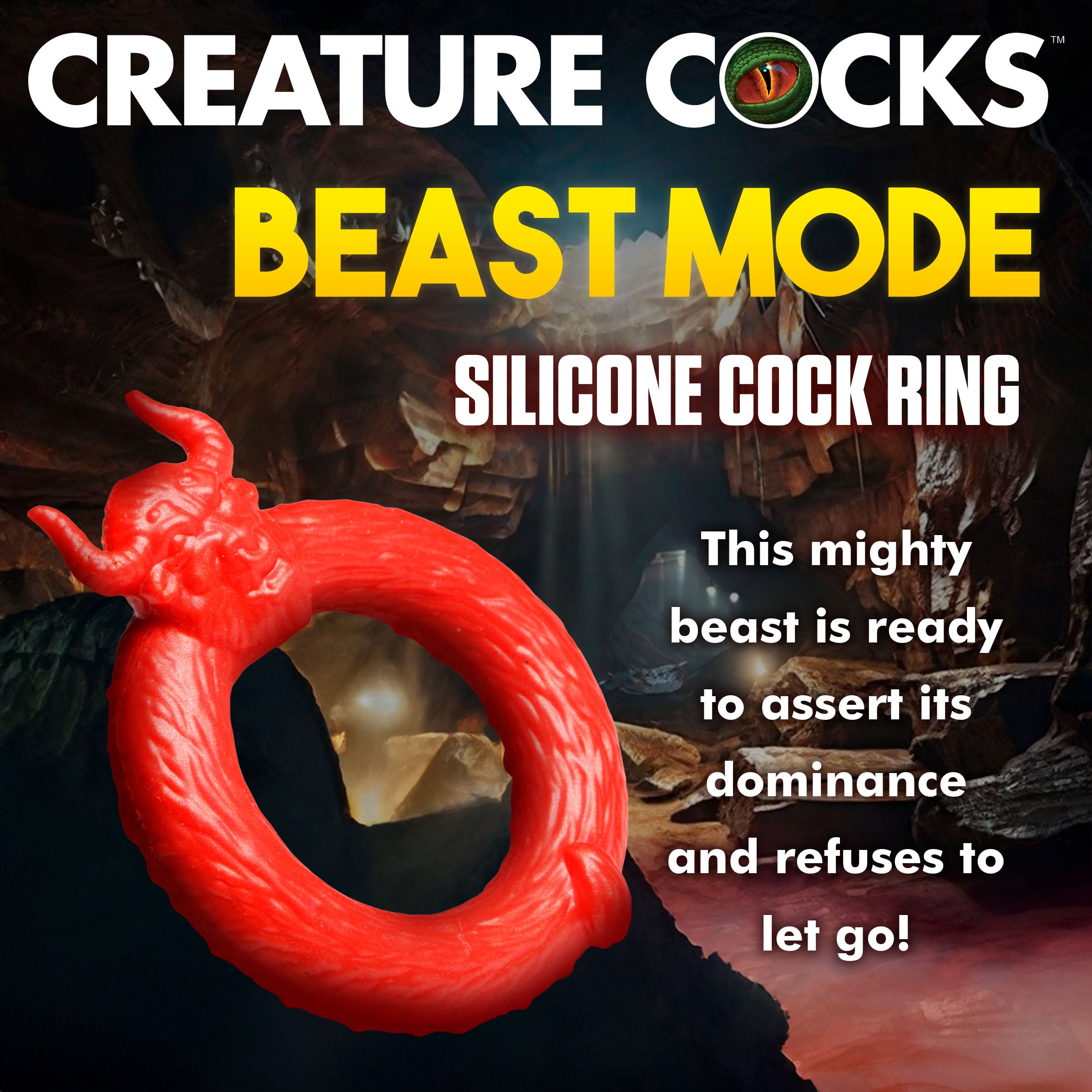 Creature Cocks Beast Mode Silicone Cock Ring Red