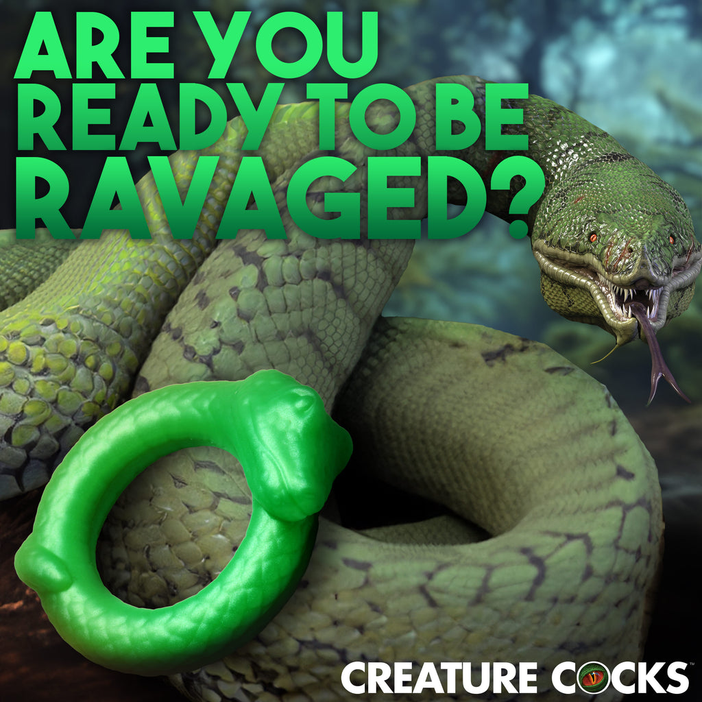 Creature Cocks Serpentine Silicone Cock Ring Green