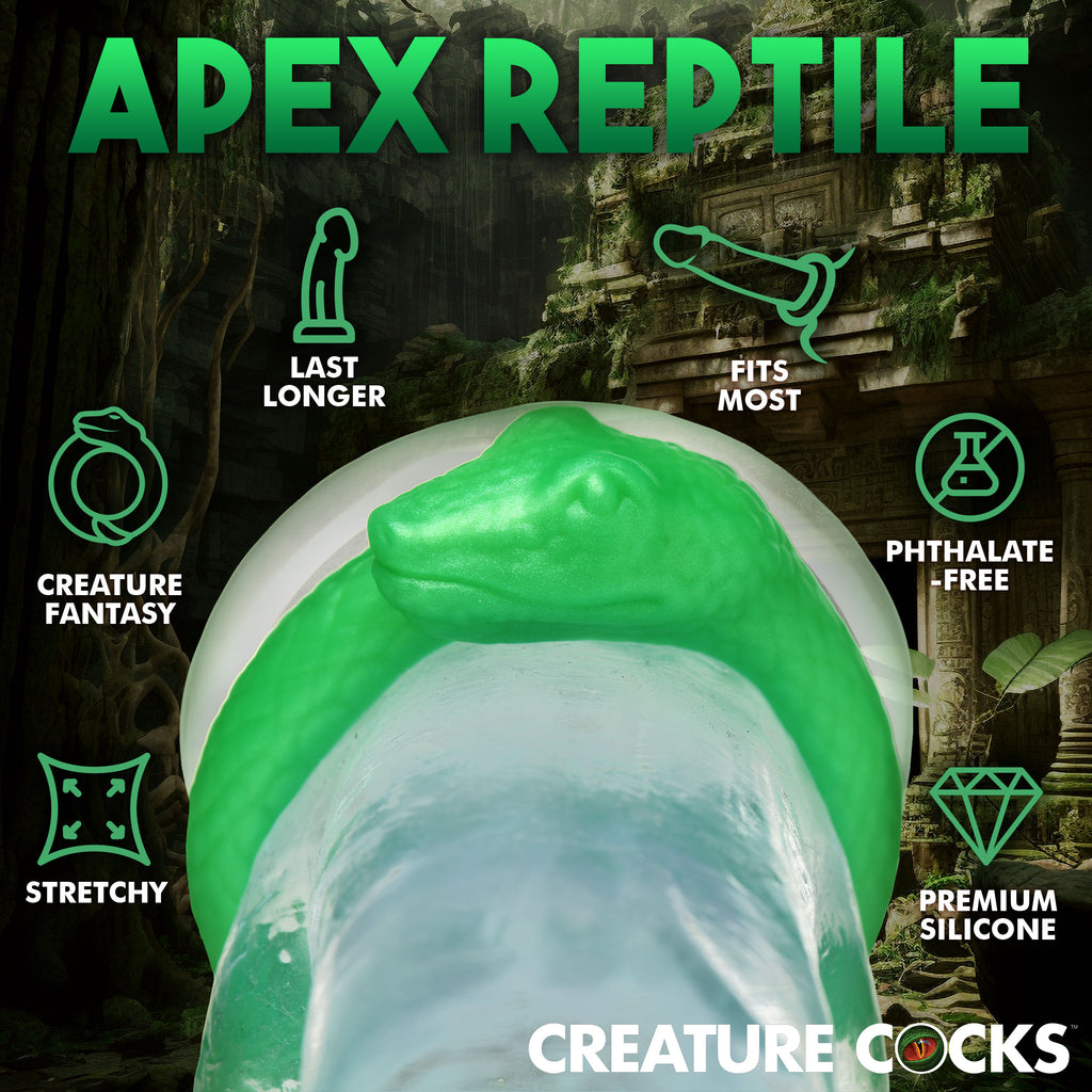 Creature Cocks Serpentine Silicone Cock Ring Green