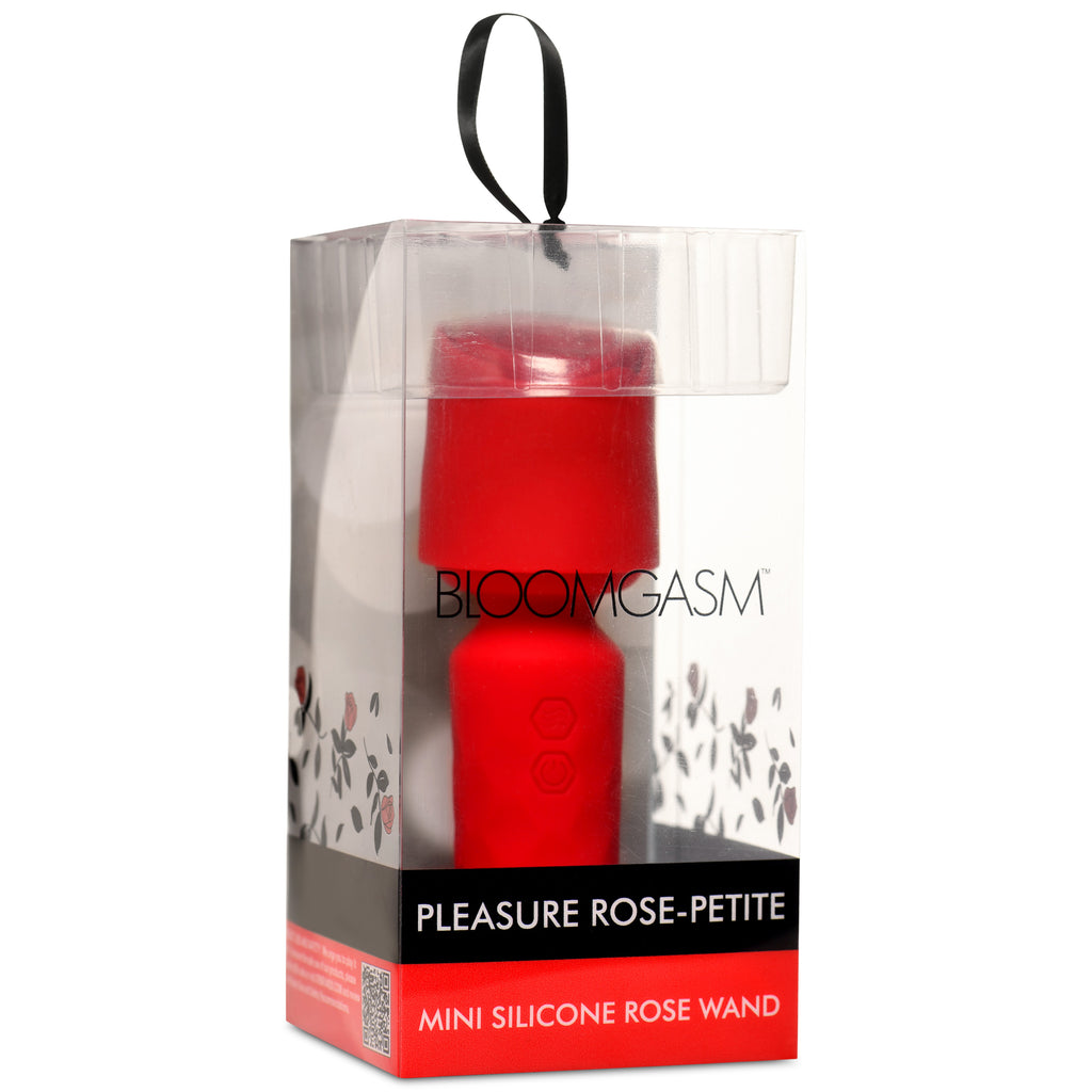 Bloomgasm Pleasure Rose-Petite Mini Silicone Rose Wand Red