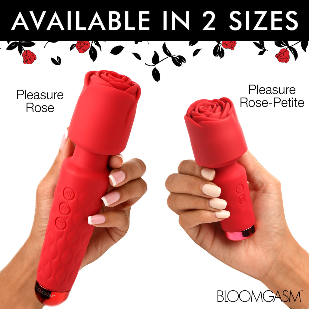 Bloomgasm Pleasure Rose-Petite Mini Silicone Rose Wand Red