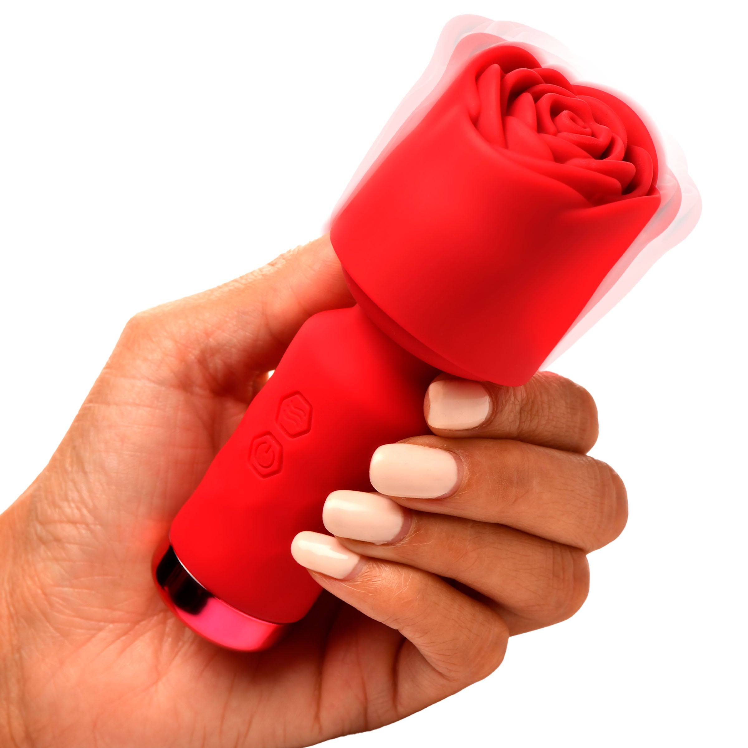 Bloomgasm Pleasure Rose-Petite Mini Silicone Rose Wand Red