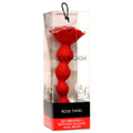 Bloomgasm 10X Rose Twirl Vibrating and Rotating Silicone Anal Beads Red
