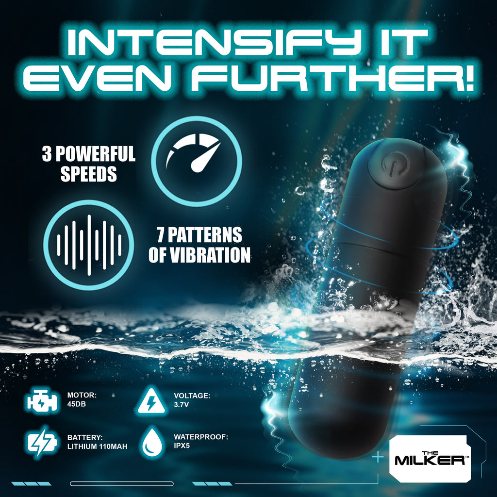 LoveBotz The Milker Stamina with Automatic Stroking, Suction and Vibration Black