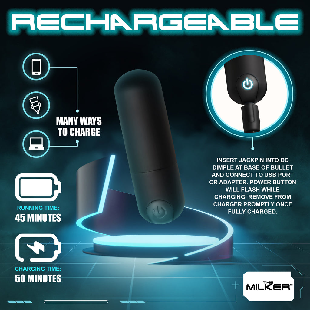 LoveBotz The Milker Stamina with Automatic Stroking, Suction and Vibration Black