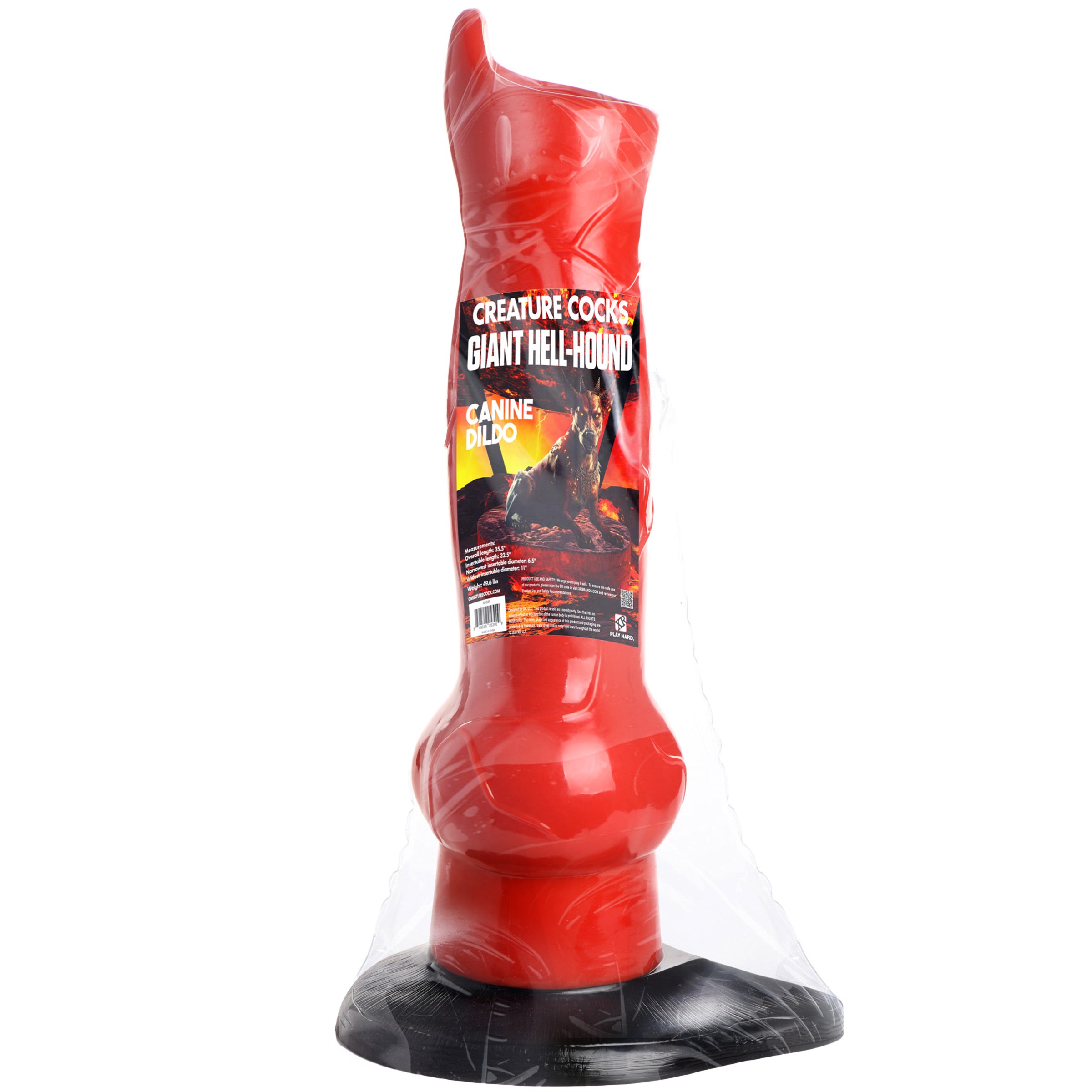 Creature Cocks Giant Hell-Hound Canine 3ft Dildo Red