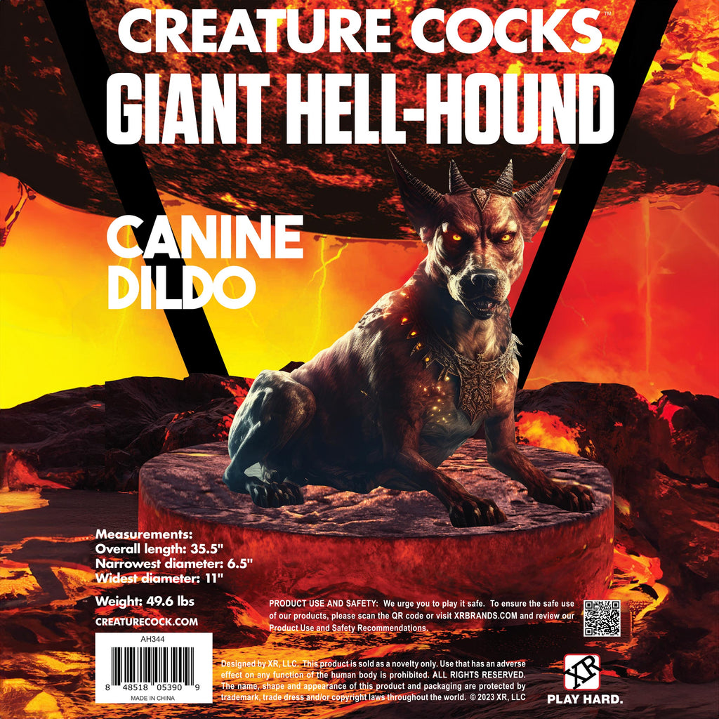 Creature Cocks Giant Hell-Hound Canine 3ft Dildo Red