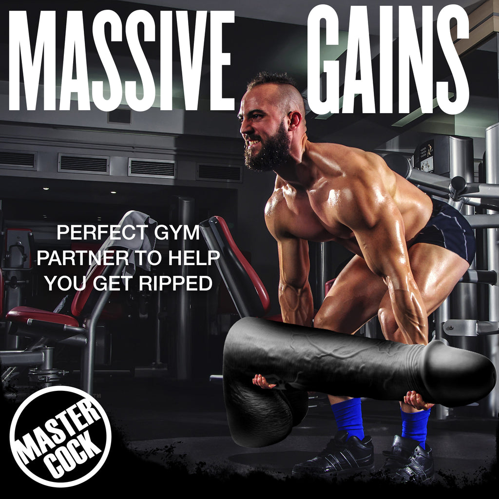 Master Cock Moby Huge 2 Foot Tall Super Dildo - Black Black