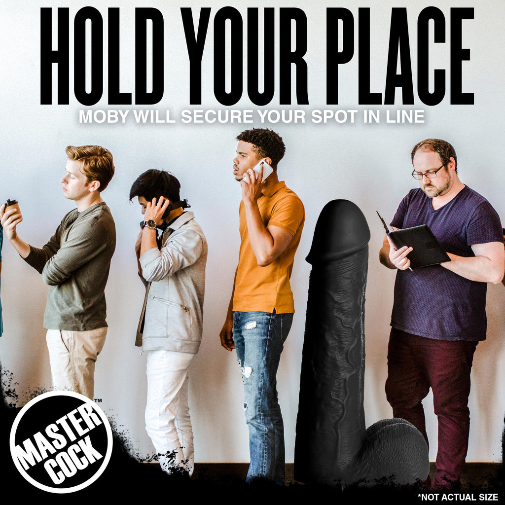 Master Cock Moby Huge 2 Foot Tall Super Dildo - Black Black