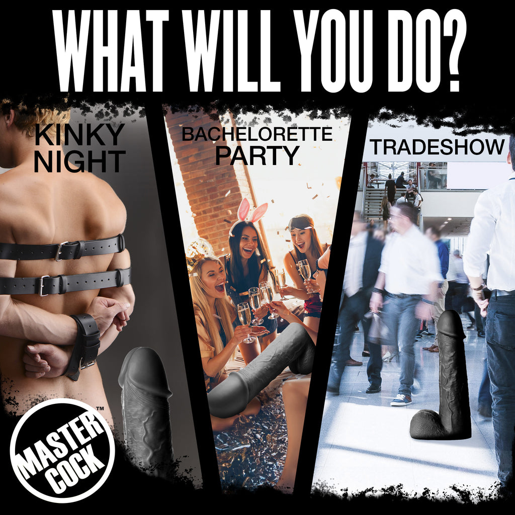 Master Cock Moby Huge 2 Foot Tall Super Dildo - Black Black