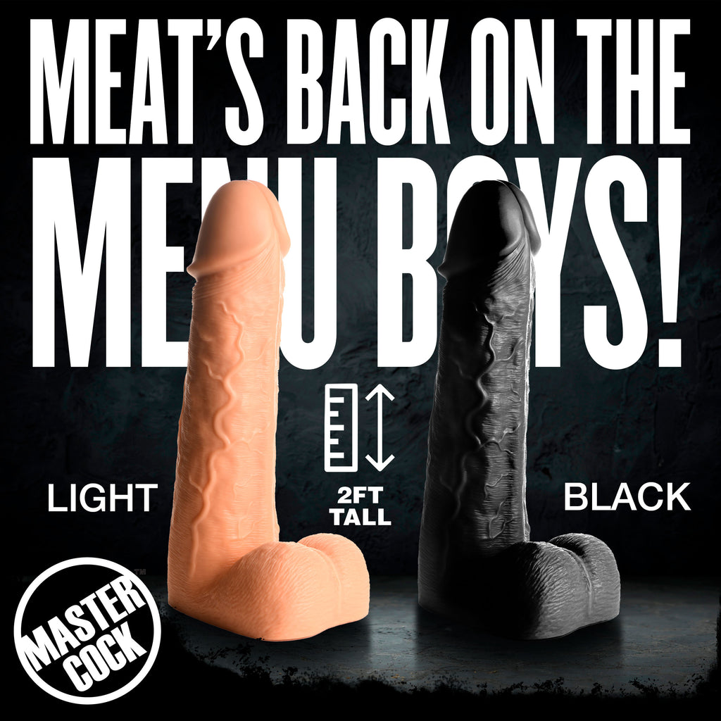 Master Cock Moby Huge 2 Foot Tall Super Dildo - Black Black