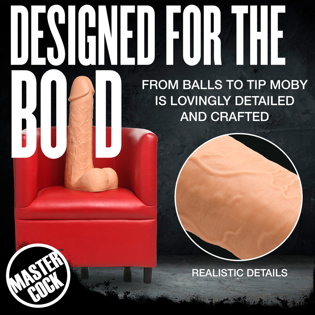 Master Cock Moby Huge 2 Foot Tall Super Dildo - Black Flesh