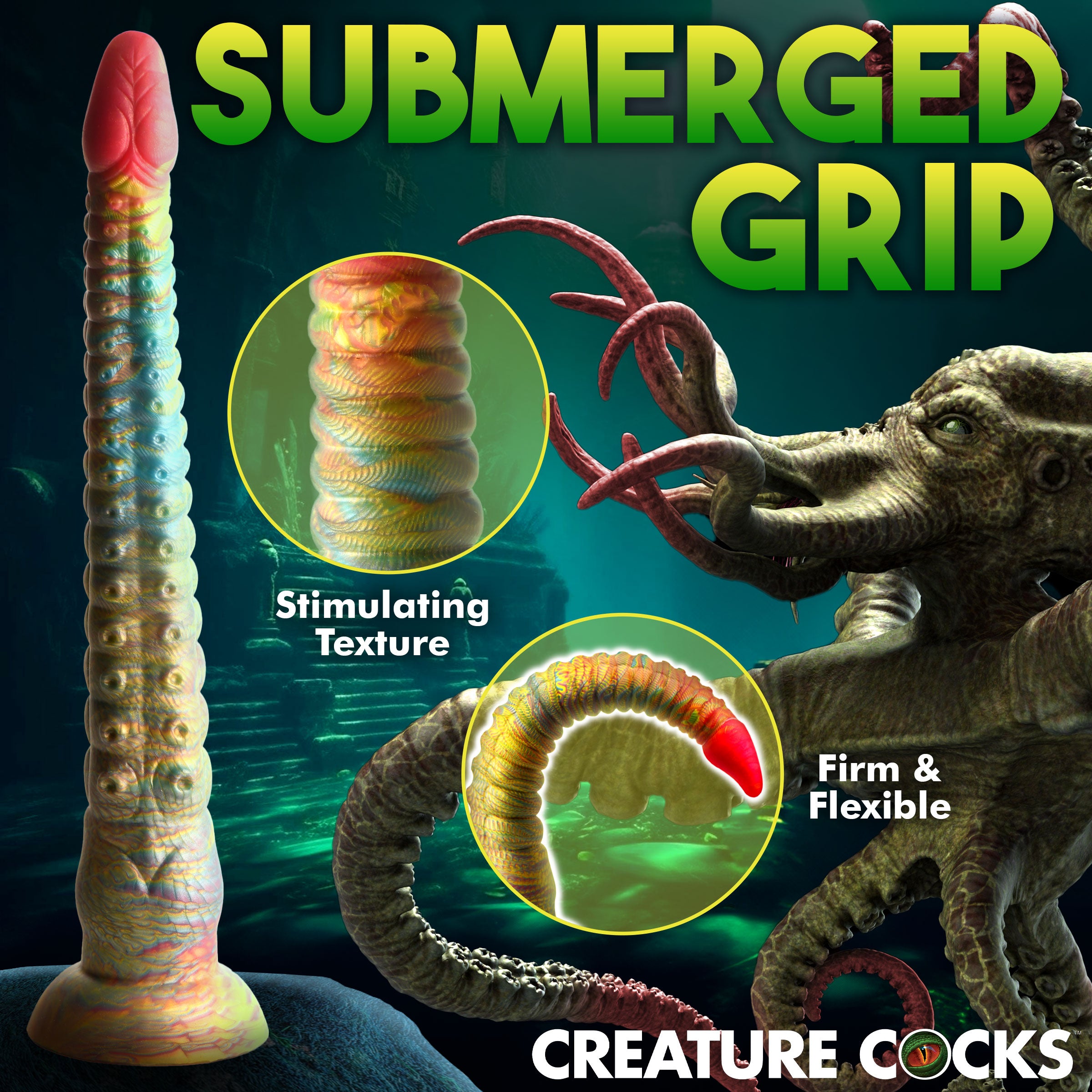 Creature Cocks Tenta-Dick Tentacle Silicone Dildo Multi