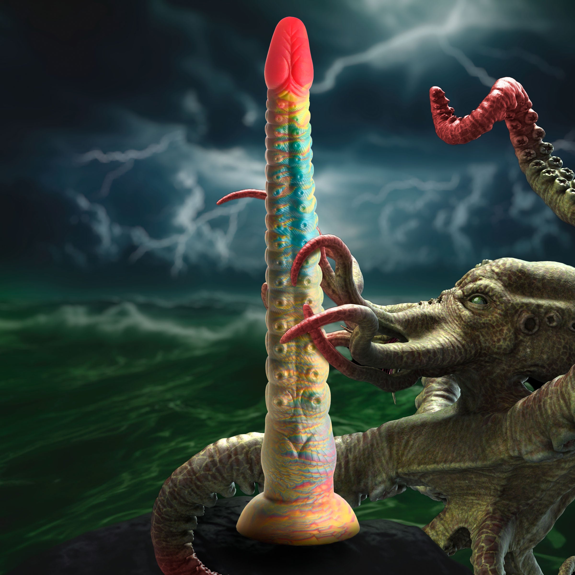 Creature Cocks Tenta-Dick Tentacle Silicone Dildo Multi