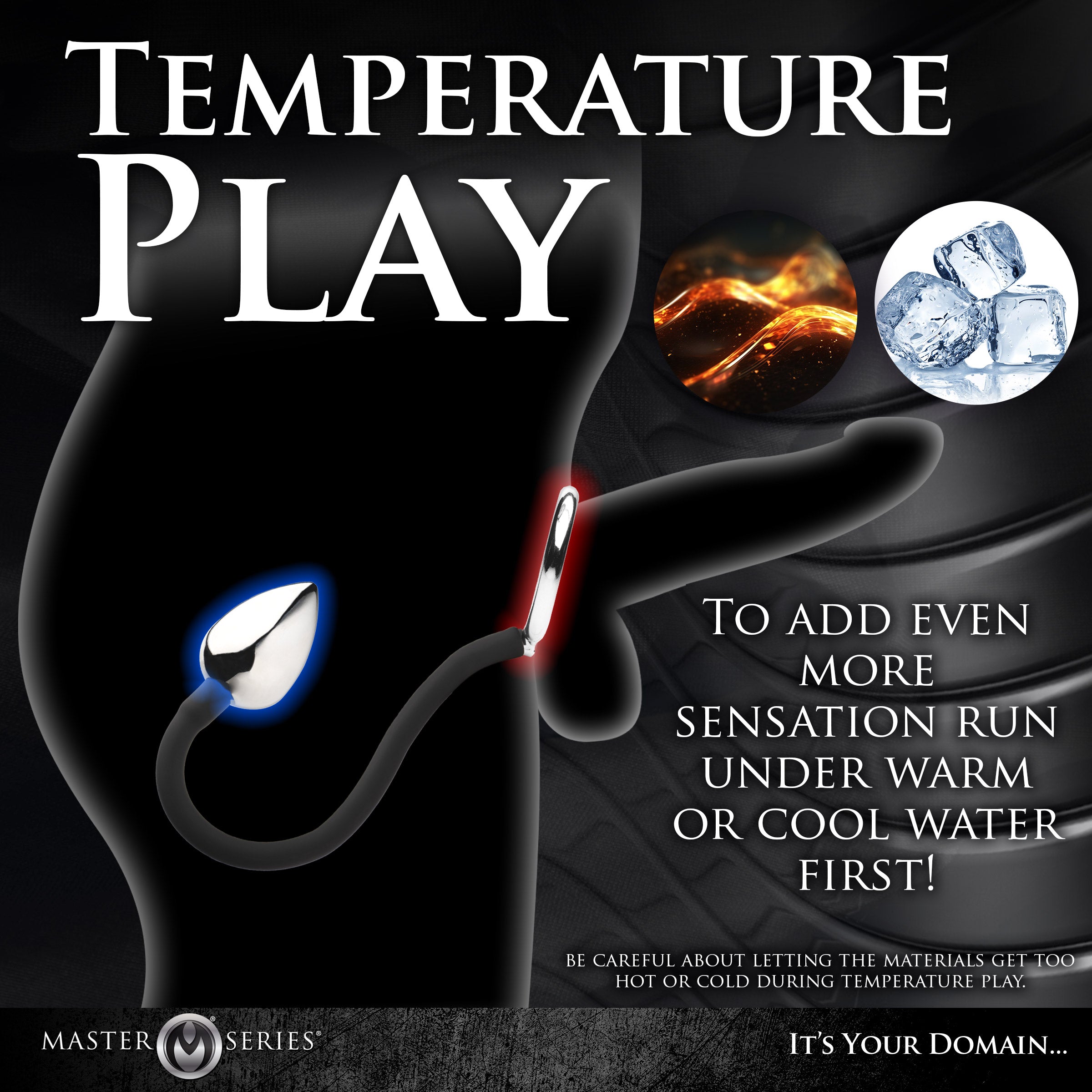 Master Series Tug and Plug Cock and Ball Ring with Anal Plug Grey