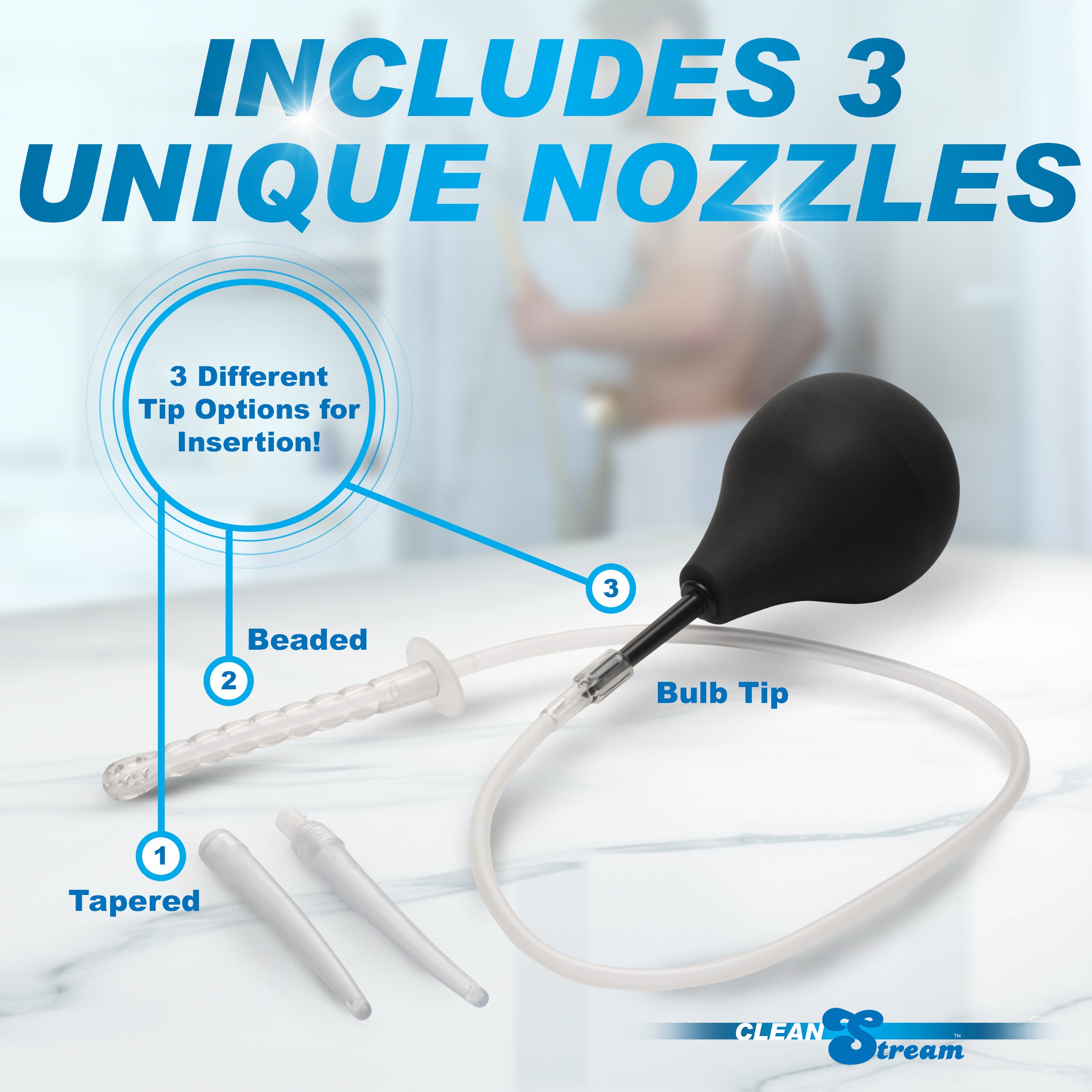CleanStream Enema Bulb Kit Black