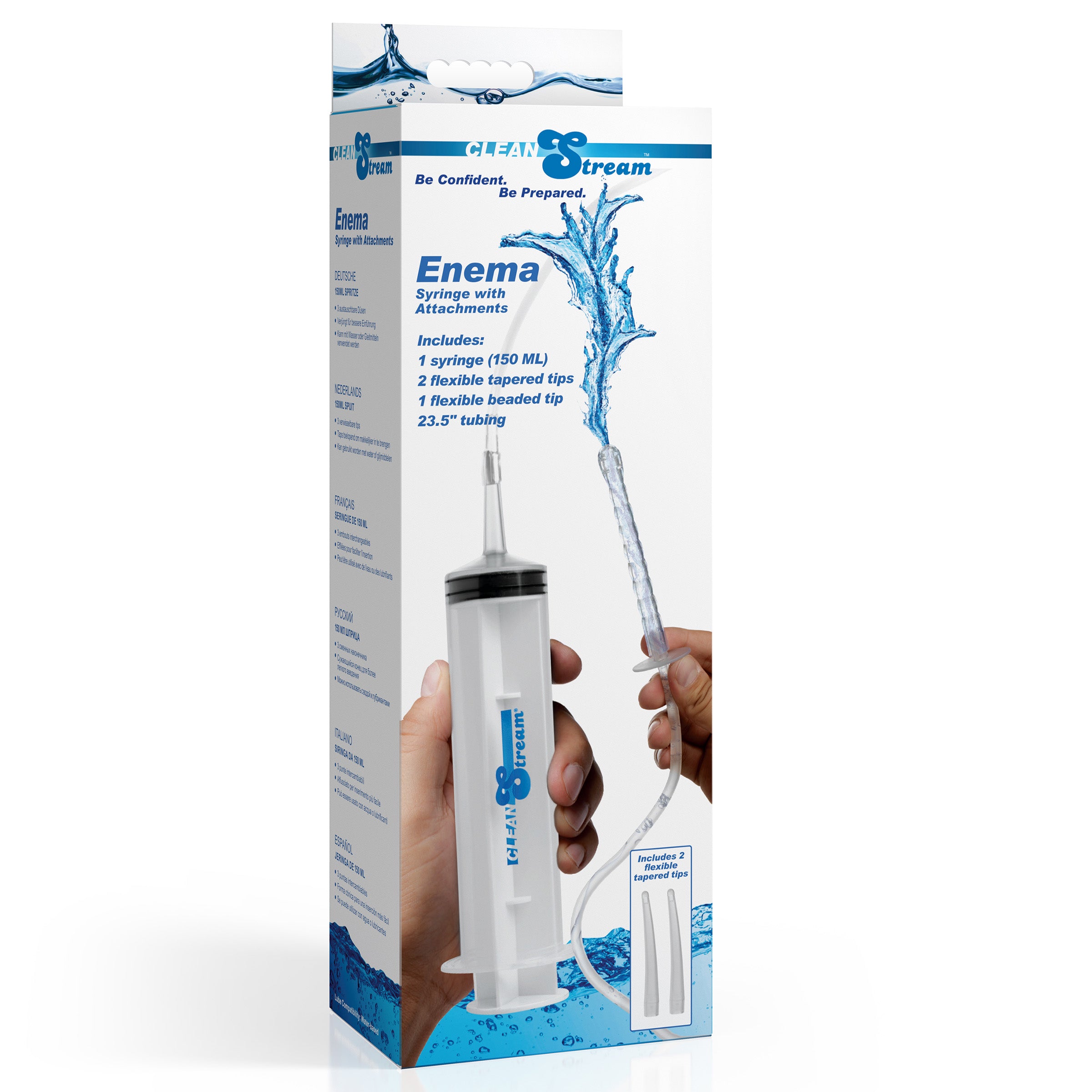 CleanStream Enema 150 mL Syringe with Attachments Clear