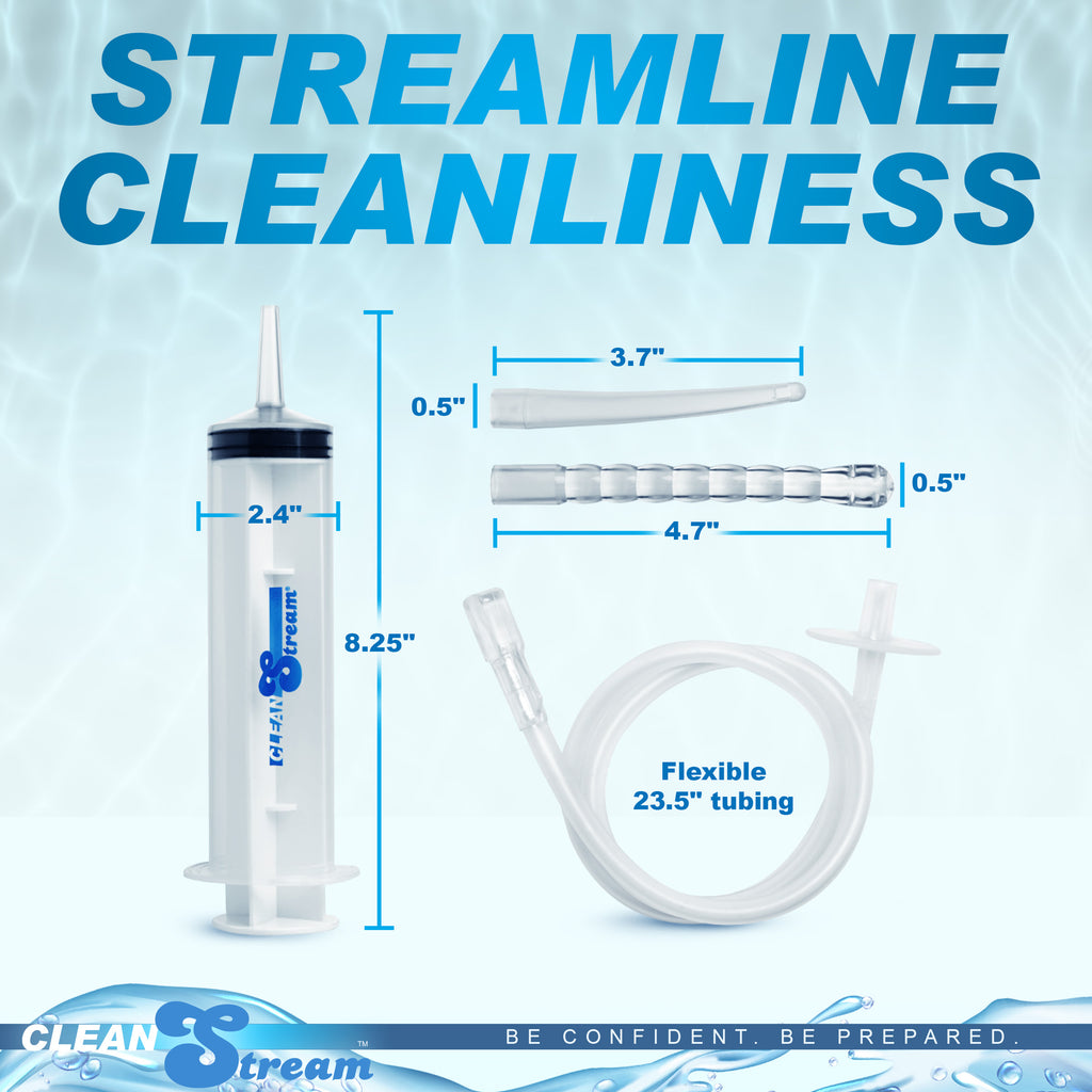 CleanStream Enema 150 mL Syringe with Attachments Clear