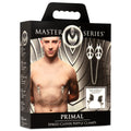 Master Series Primal Spiked Clover Nipple Clamps Grey