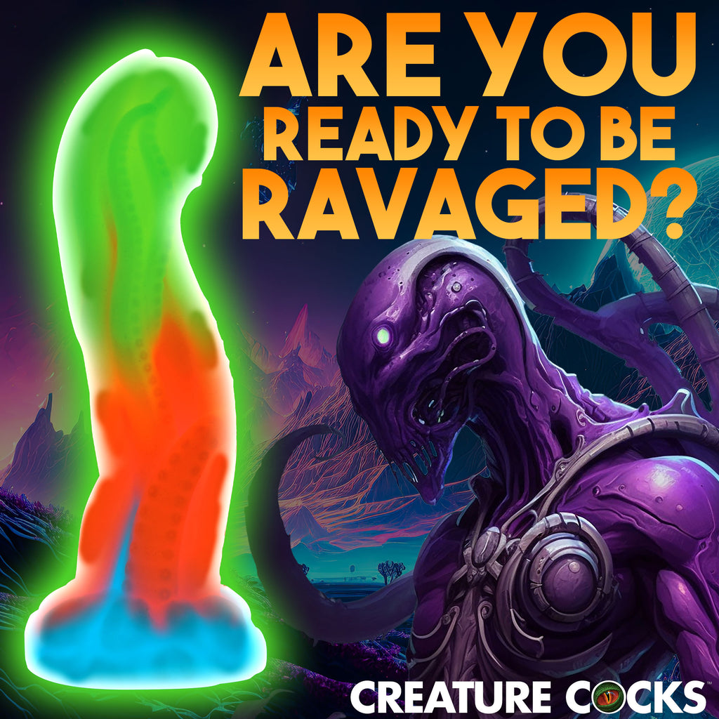 Creature Cocks Tenta-Glow Glow-In-The-Dark Silicone Dildo Multi