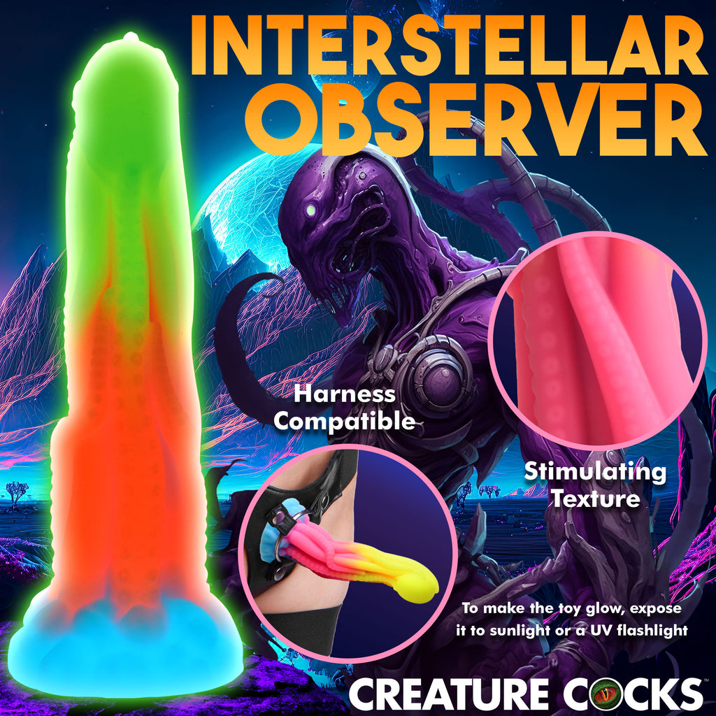 Creature Cocks Tenta-Glow Glow-In-The-Dark Silicone Dildo Multi