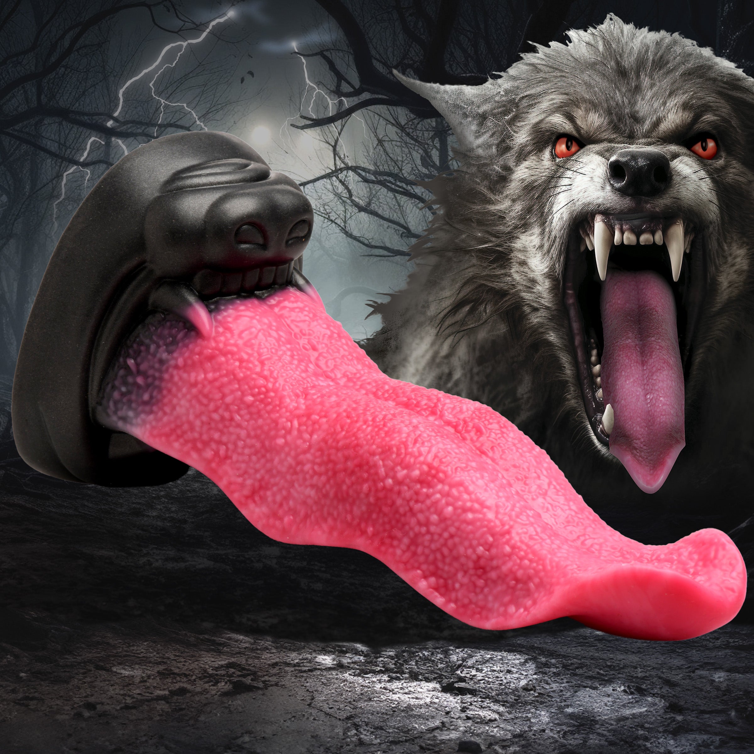 Creature Cocks Wolf's Lick Silicone Dildo Multi