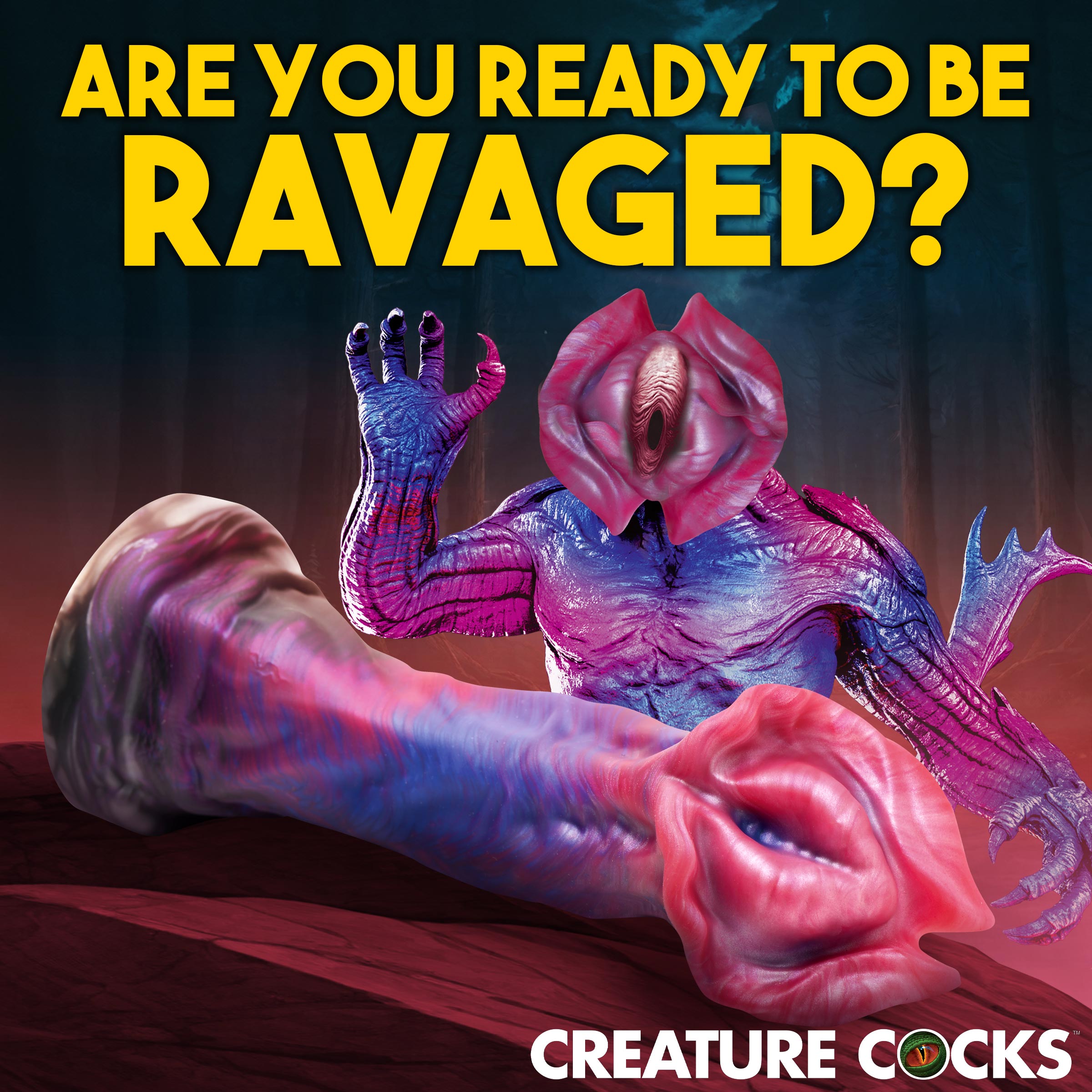 Creature Cocks Demogorgon Silicone Dildo Multi
