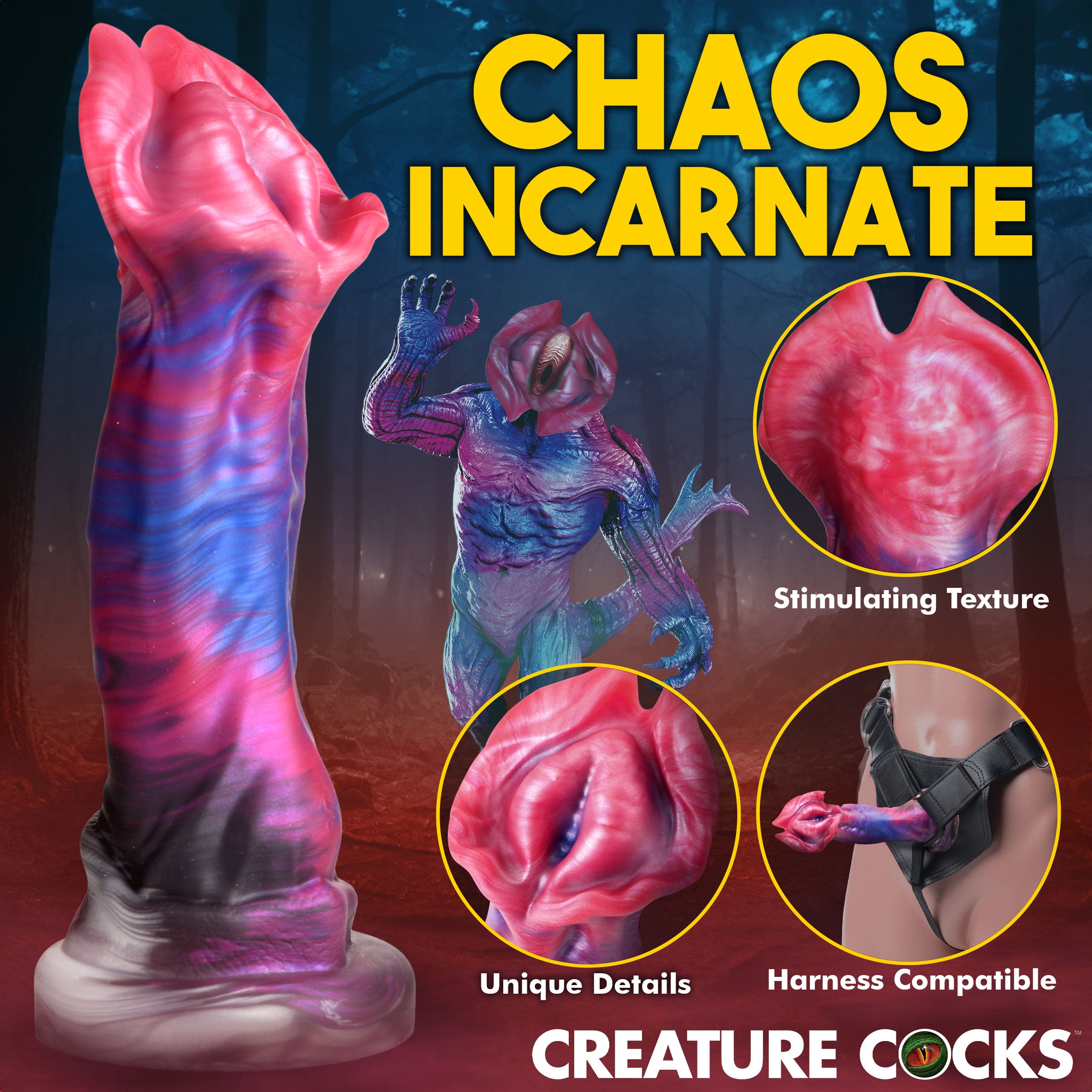 Creature Cocks Demogorgon Silicone Dildo Multi
