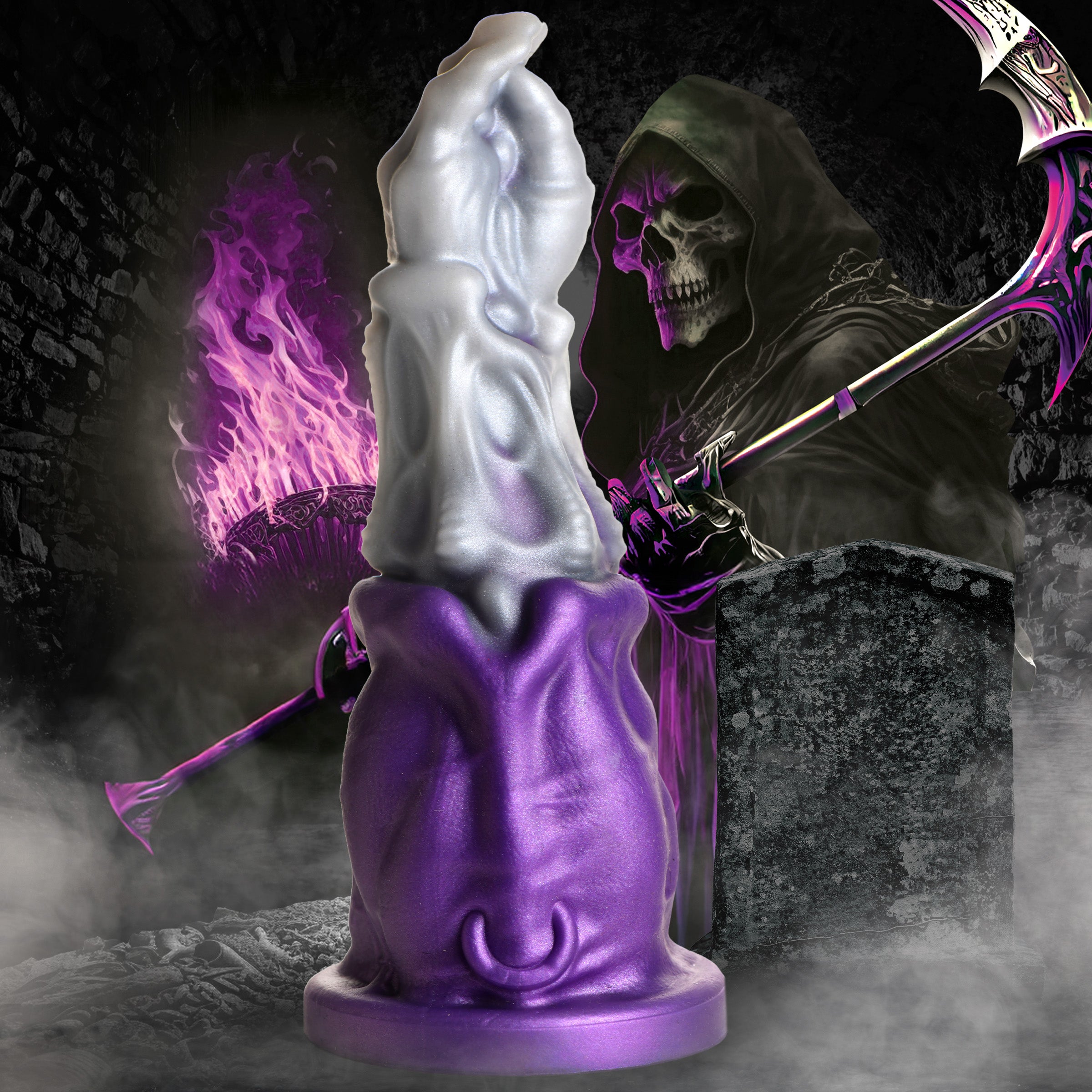 Creature Cocks Grim Reaper Silicone Dildo Purple