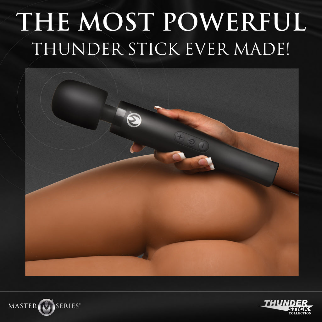 Master Series Thunderstick Pro Silicone Wand Massager Black