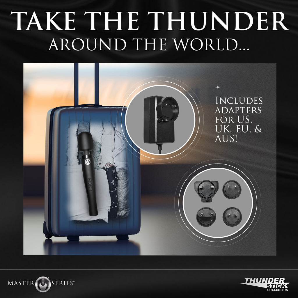 Master Series Thunderstick Pro Silicone Wand Massager Black