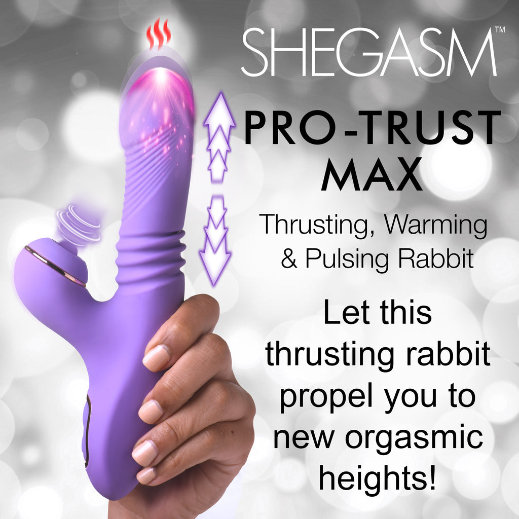 Shegasm Pro-Thrust Max 14X Thrusting and Pulsing Silicone Rabbit Purple